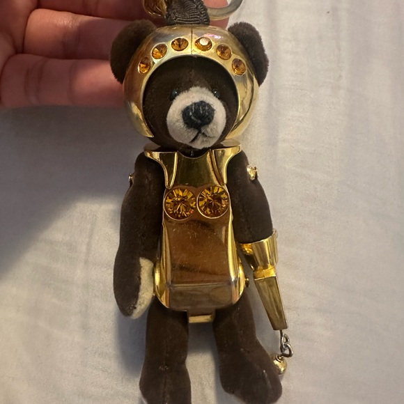 Prada Other - Prada Gold and Brown Teddy Bear Keychain